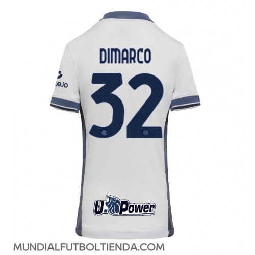 Camiseta Inter Milan Federico Dimarco #32 Segunda Equipación Replica 2024-25 para mujer mangas cortas